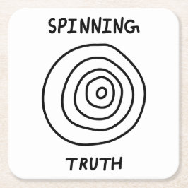 Spinning Truth Rechteckiger Pappuntersetzer