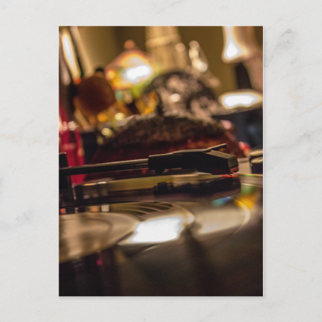 Spinning Vinyl Postkarte (Vorderseite)