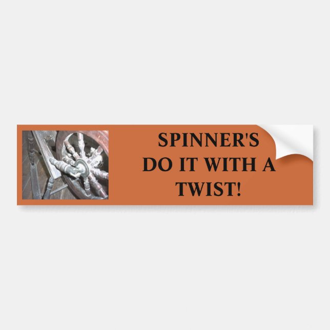 SPINNINGWHEEL, SPINNER TUN ES MIT EINER DREHUNG! AUTOAUFKLEBER (Vorne)