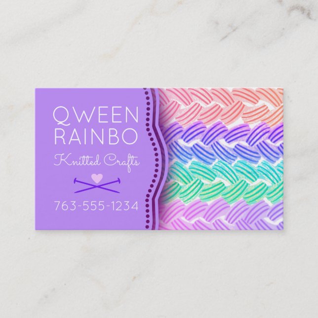 Spinnnadeln, hausgemachte Nähte Visitenkarte (Vorderseite)