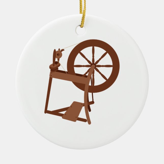 Spinnrad Keramikornament (Vorne)