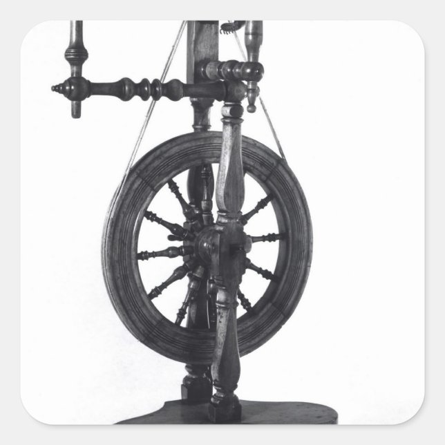 Spinnrad Quadratischer Aufkleber (Vorderseite)