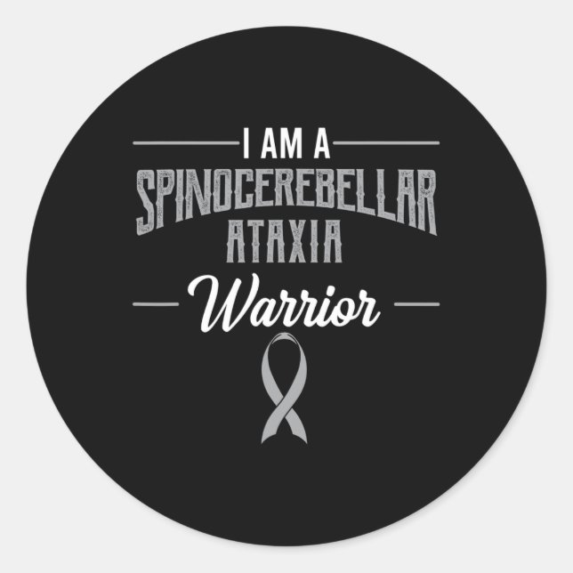 Spinocerebellar Ataxia Warrior Awareness Ribbon Sc Runder Aufkleber (Vorderseite)