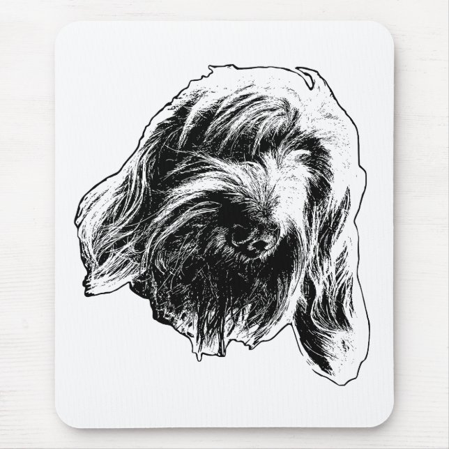 Spinone Arbeit Ruhig Mousepad (Vorne)