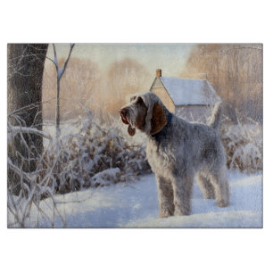 Spinone Italiano Lass es schneien Weihnachten Schneidebrett