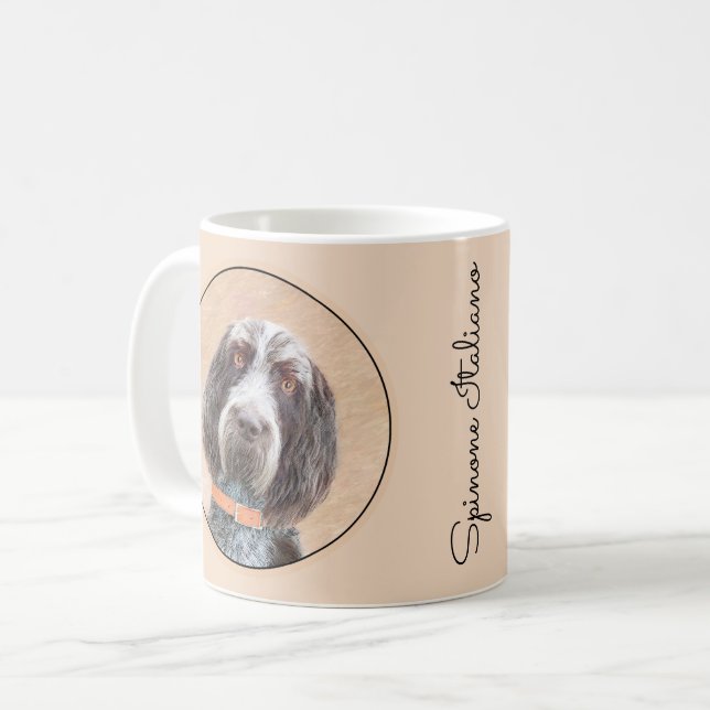 Spinone Italiano Malerei - Niedliche Original Dog  Kaffeetasse (Vorderseite Links)