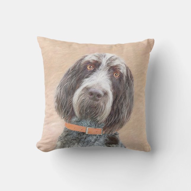 Spinone Italiano Malerei - Niedliche Original Dog  Kissen (Vorderseite)