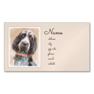 Spinone Italiano Malerei - Niedliche Original Dog Magnetische Visitenkarte