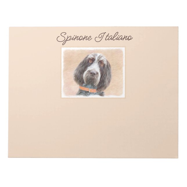 Spinone Italiano Malerei - Niedliche Original Dog  Notizblock (Vorderseite)