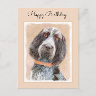 Spinone Italiano Malerei - Niedliche Original Dog  Postkarte