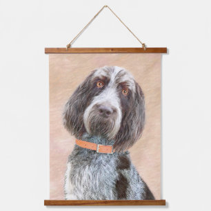 Spinone Italiano Malerei - Niedliche Original Dog Wandteppich Mit Holzrahmen