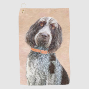 Spinone Italiano Malerei - Niedliche Original Hund Golfhandtuch