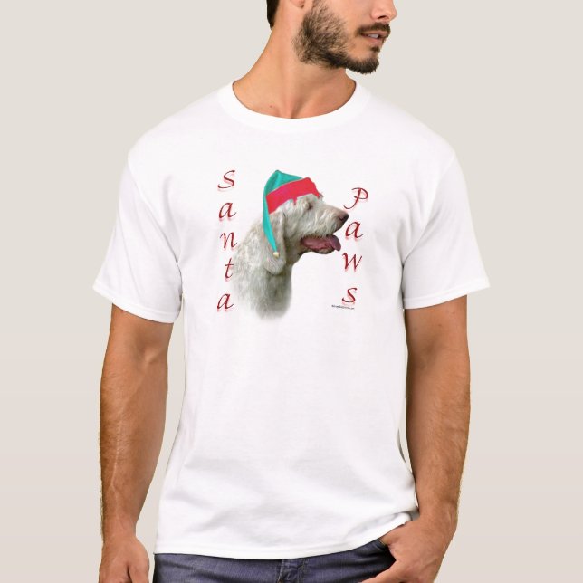 Spinone Italiano Santa Paws T-Shirt (Vorderseite)