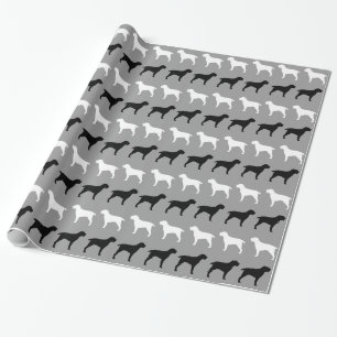 Spinone Italiano Silhouette-Muster Geschenkpapier