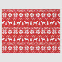 Spinone Italiano Silhouette-Weihnachtsmuster-Rot