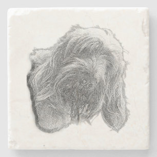 Spinone Stillness – Handgefertigter Untersetzer
