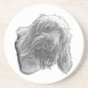 Spinone Stillness – Handgefertigter Untersetzer