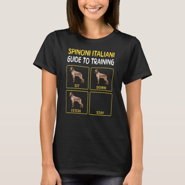 Spinoni Italiani Guide to Training Dog Obedience T-Shirt (Vorderseite)