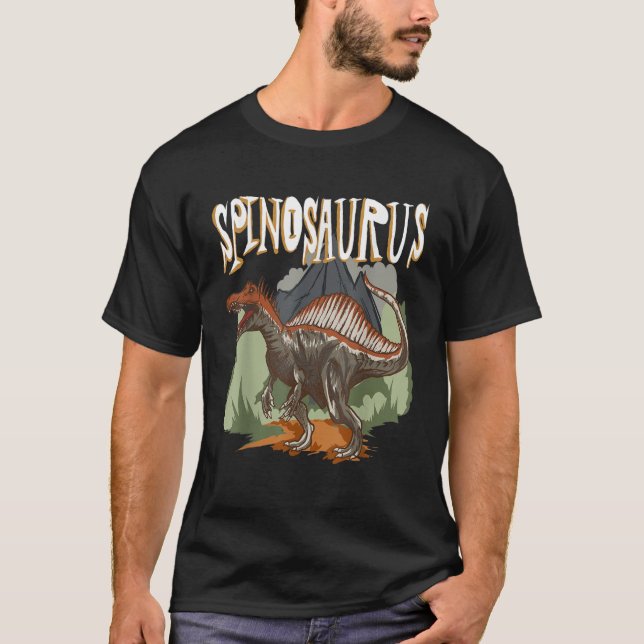 Spinosaurus Dino Dinosaur Identifikation T-Shirt (Vorderseite)
