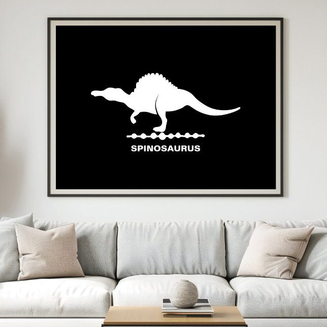 Spinosaurus Dinosaur Silhouette Poster (Von Creator hochgeladen)