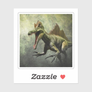 Spinosaurus Dinosaurier im Urwald Aufkleber