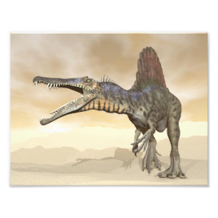 Spinosaurus Dinosaurier in der Wüste - 3D Fotodruck