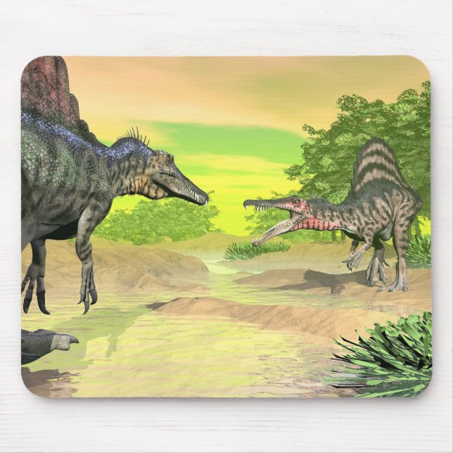 Spinosaurus Dinosaurierkampf - 3D übertragen Mousepad (Vorne)