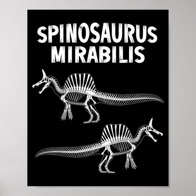 Spinosaurus mirabilis neuer Dinosaurier-Fossil  Poster (Vorne)