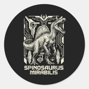Spinosaurus mirabilis neuer prähistorischer Dinosa Runder Aufkleber