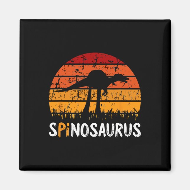 Spinosaurus Pi Day Retro Math Symbols Lehrerstuhl Magnet (Vorne)