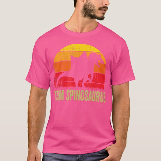 Spinosaurus - Retro Vintag Dinosaurier Paleontolog T-Shirt (Vorderseite)