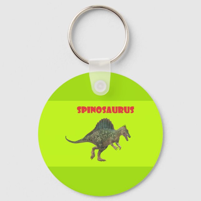 Spinosaurus-Schlüsselanhänger, Basic Button-Schlüs Schlüsselanhänger (Vorderseite)