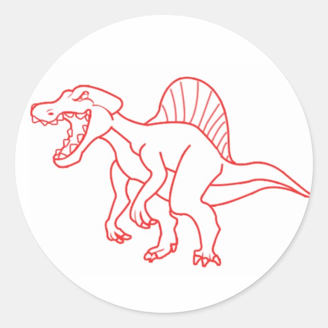 Spinosaurus-Sticker Runder Aufkleber (Vorderseite)