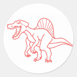 Spinosaurus-Sticker Runder Aufkleber