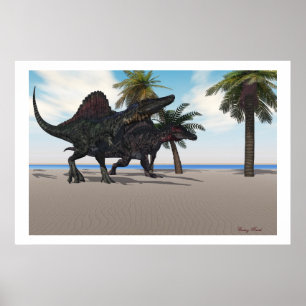 Spinosaurus Walking Print Poster