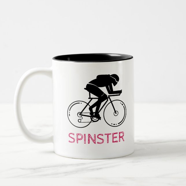 Spinster Fun Design Zweifarbige Tasse (Links)