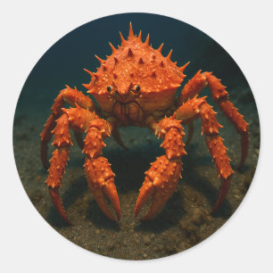 Spiny King Crab Runder Aufkleber