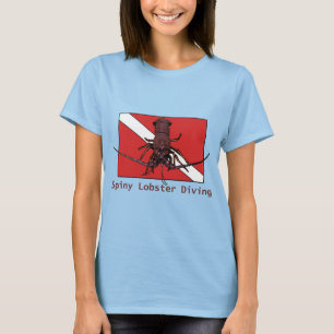 Spiny Lobster Diver Down Flag URM T-Shirt