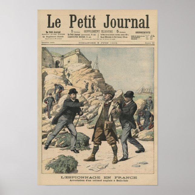 Spionage in Frankreich Festnahme eines englischen  Poster (Vorne)