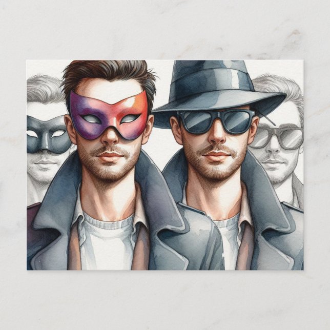 Spionage Postkarte (Vorderseite)