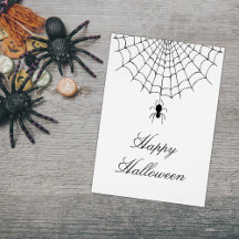 Spione Web Halloween Schwarz-weiße Weihnachtskarte