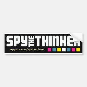 Spionieren Sie den Denker-"karminroter Autoaufkleber