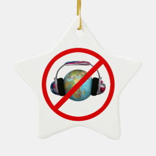 Spionieren Sie die Welt nicht Keramikornament