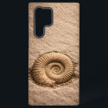 Spiral Ammonite Fossil  Samsung Galaxy Hülle<br><div class="desc">Elevate your device with "The Standard" in prehistoric art. This design features a perfectly preserved spiral Ammonite fossil rendered in stunning 3D detail, set against a backdrop of fine-grained sandstone.Following our boutique design rules, the fossil is scaled and centered in the lower portion of the case, providing a clean, sophisticated...</div>