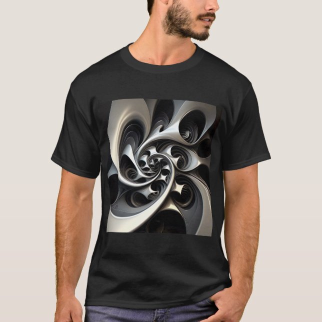 SPIRAL - bewegungslos in weißer Grafik T-Shirt (Vorderseite)