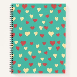 Spiral Binding Heart Printed Paper Diary Notizbuch