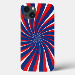 Spiral blau weiß rot Case-Mate iPhone hülle