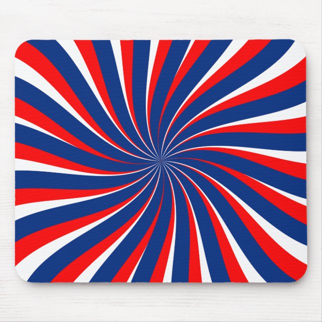 Spiral blau weiß rot... mousepad (Vorne)