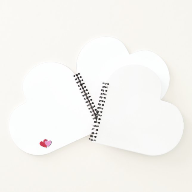 Spiral Bound Notebook mit individueller Herzform Notizbuch (Innenseite)