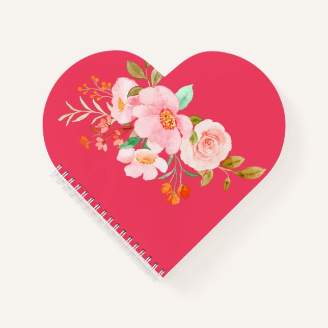 Spiral Bound Notebook mit individueller Herzform Notizbuch (Vorderseite)